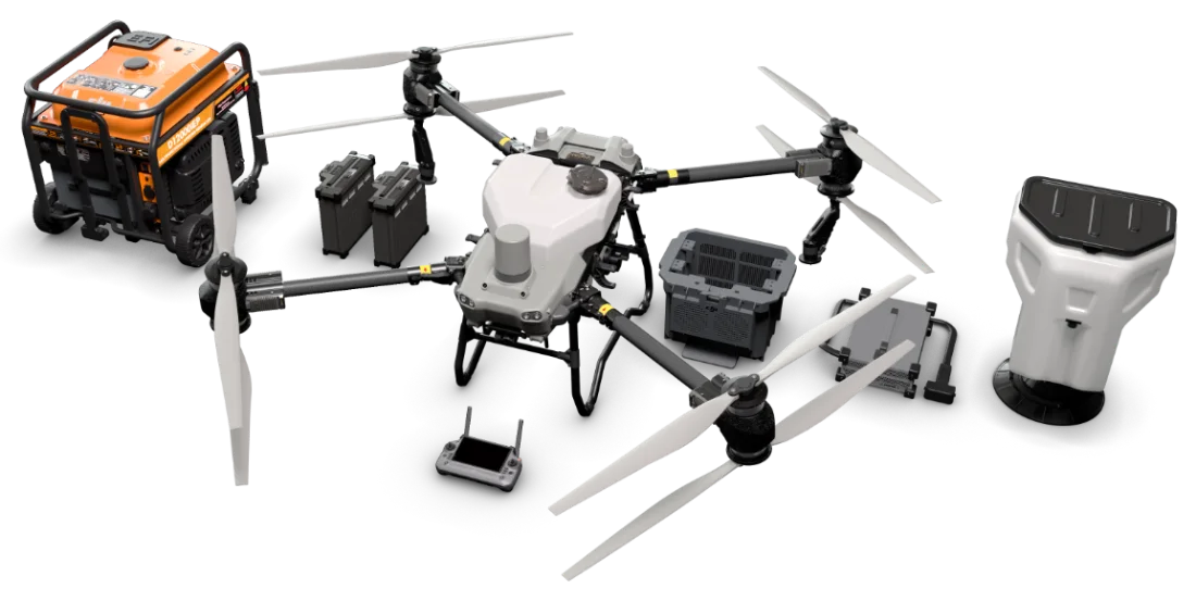 DJI Agras T50 – kit con generador, baterías y esparcidor